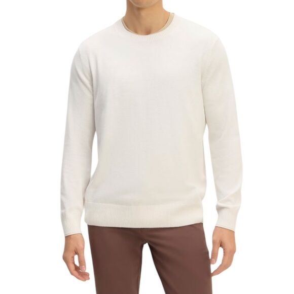 Everlane Men’s The No-Sweat Sweater Uniform Heather Canvas Large New with Tag - Picture 2 of 15